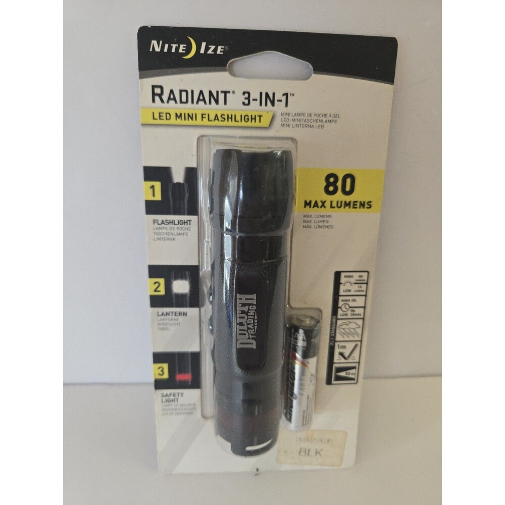 Nite Ize Radiant 3-in-1 LED Mini Flashlight 80 Lumens - Duluth Trading Co. NEW
